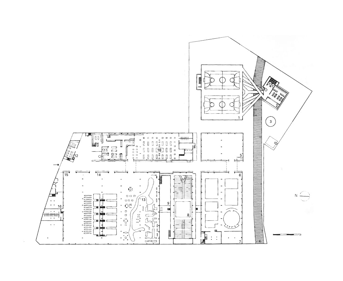 Lina Bo Bardi SESC Pompeia Factory Sao Paulo Architecture ArchEyes floor plan