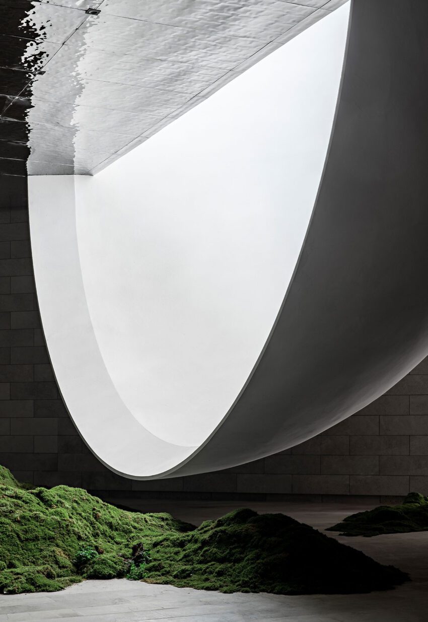 syn architects the hometown moon interior details of the moon and mountain