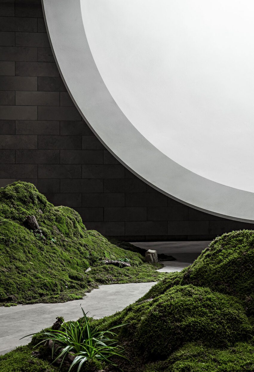 syn architects the hometown moon interior details of the moon and mountain