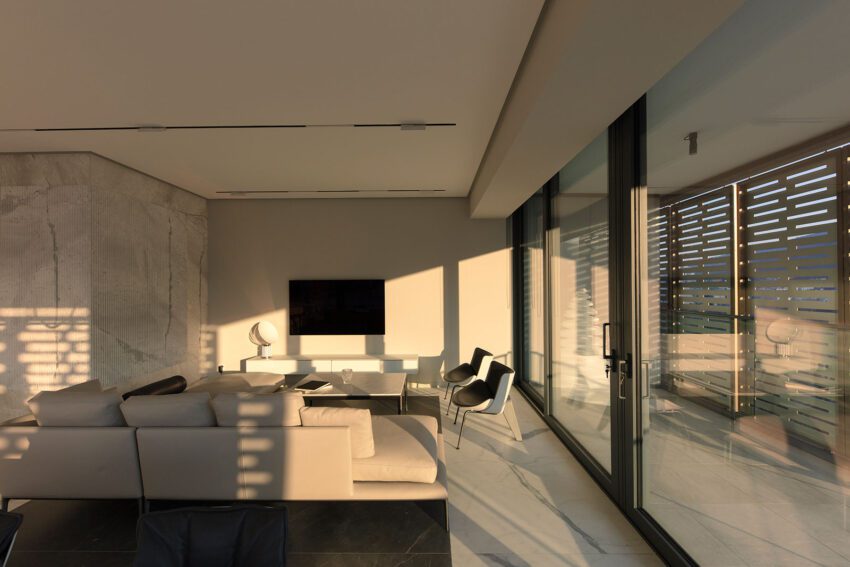 Furrow Minimalistic Interior Apartment Design STIPFOLD Architects ArchEyes day