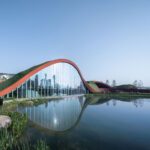 Native water reshaped mountain natural landscape silhouette OCT Chaohu Natural and Cultural Centre Change Architects