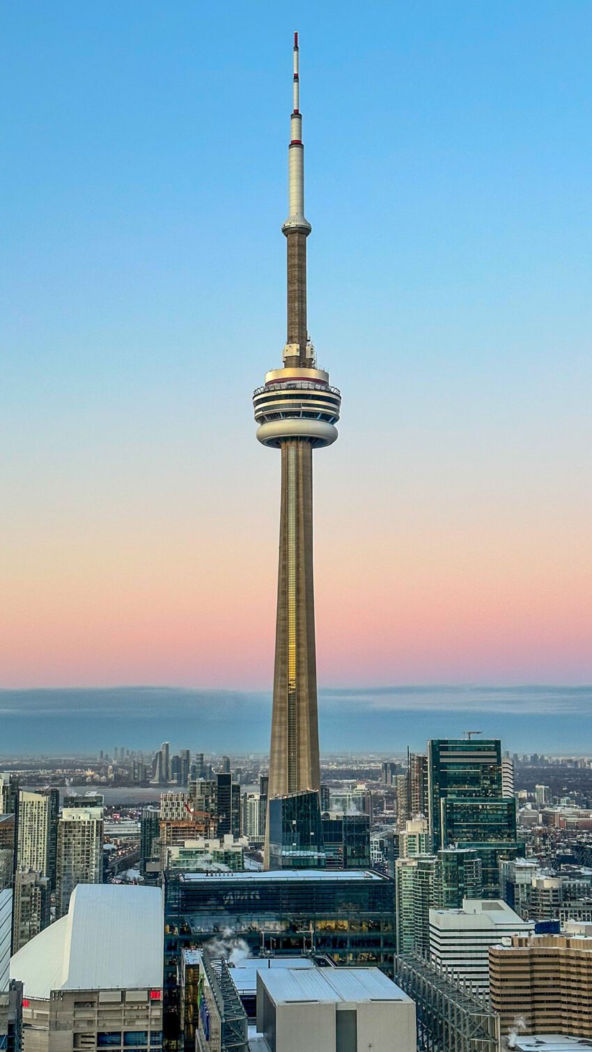 CN Tower in Toronto view from below. Photographer: Devindra Sookar