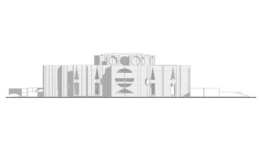 Louis Kahn National Parliament of bangladesh ArchEyes Elevation