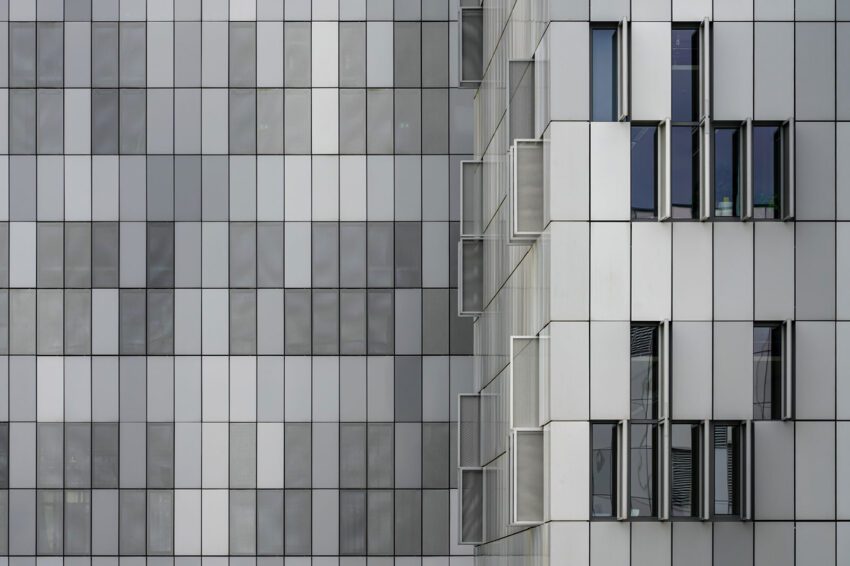 The Facade of the Med Campus Graz photographed by Michael Nguyen