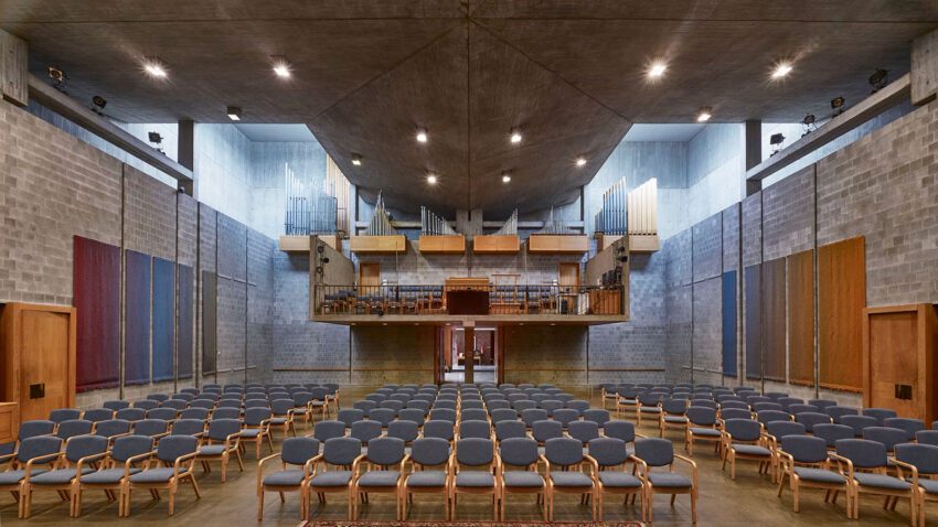 First Unitarian Church Rochester Louis Kahn New York Brick ArchEyes Cemal emden auditorium