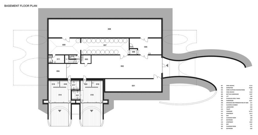 Gurdau Winery Ales Fiala Sustainable ArchEyes basement floor plan