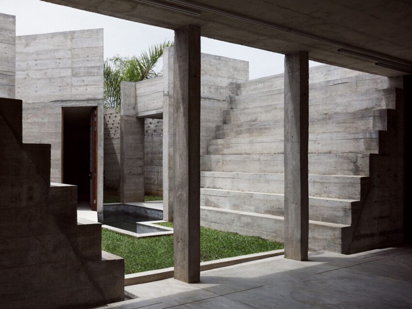 The Zicatela House Ludwig Godefroy Landscapes Oaxaca Concrete Mexico ArchEyes patio