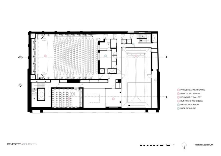 BAFTA Headquarters Benedetti Architects London Jordan Anderson ArchEyes Renovation plan