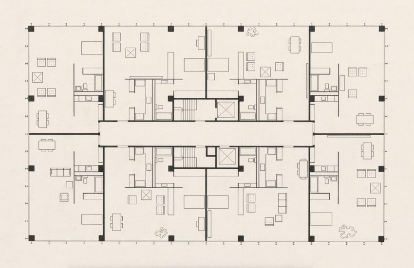Lake Shore Drive Apartments Mies Van Der Rohe Modernism ArchEyes floor plan