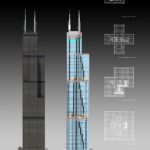 Willis Tower Som Chicago USA ArchEyes skyscraper Sears diagram