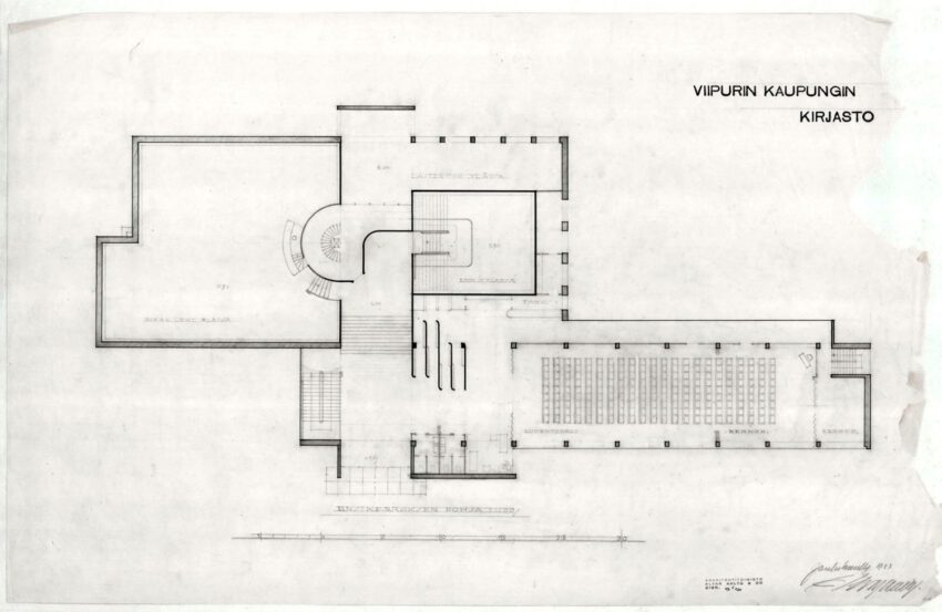 Alvar Aalto Vyborg Library Viipuri ArchEyes original plans