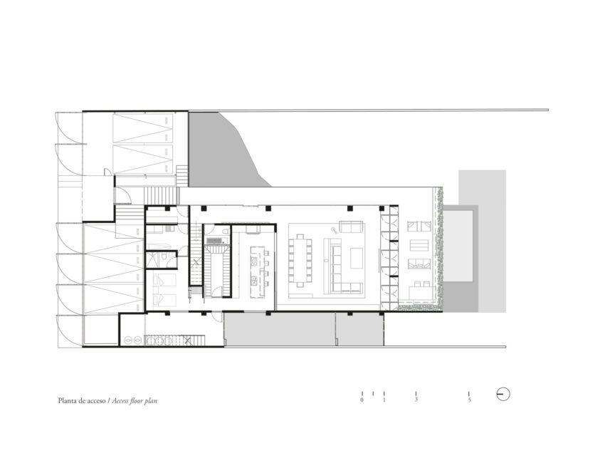 Casa Madre Taller David Dana ArchEyes Mexico City Single Family House Access Floor Plan Taller David Dana