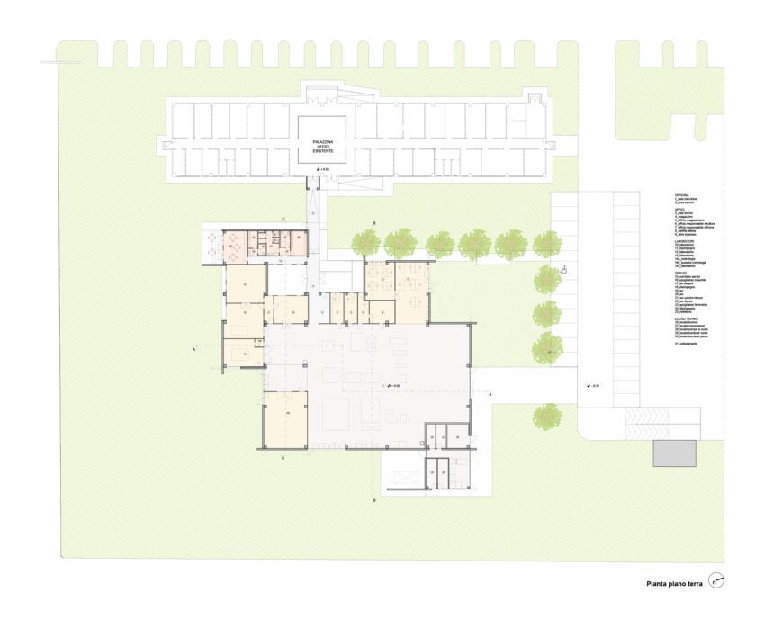 S LAB National Institute Nuclear Physics Turin ELASTICOFarm ArchEyes floor plan