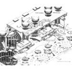 Arcosanti Paolo Soleri Experiment Architecture Ecology ArchEyes Arizona USA axonometric