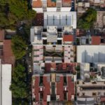 Casa Jardin Escandon House Mexico City courtyard brick color CPDA Arquitectos ArchEyes satellite