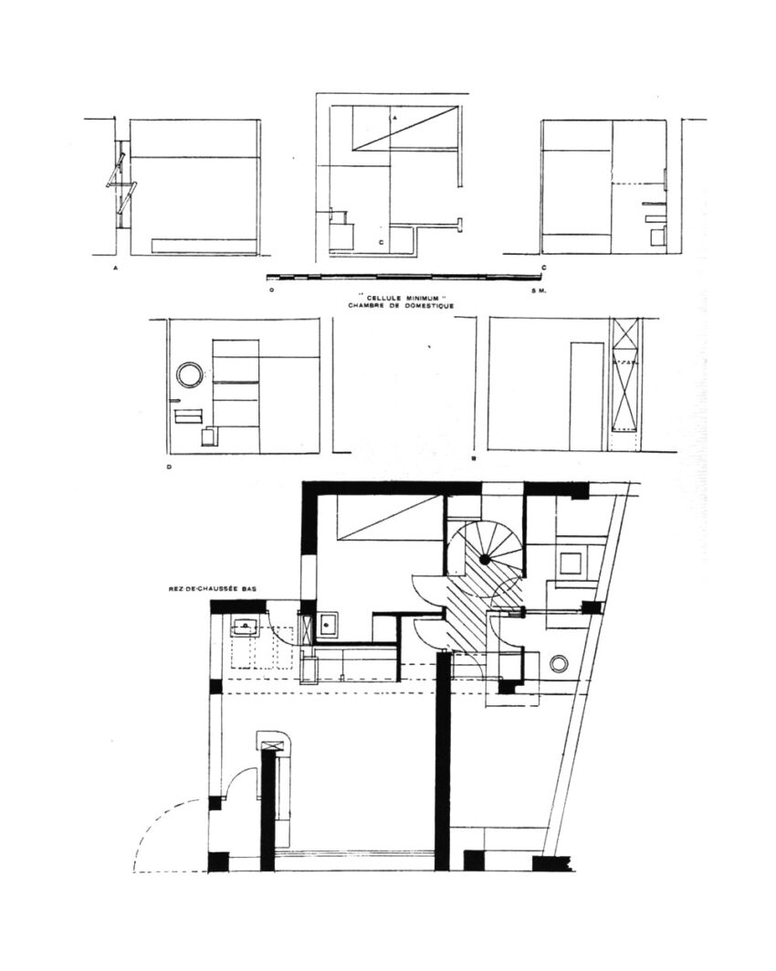 E Villa Eileen Gray Modernist Masterpiece House France Beach ArchEyes enlarged plans