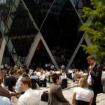 The Gherkin The Swiss Re Headquarters Norman Foster Partners ArchEyes dining
