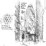 The Gherkin The Swiss Re Headquarters Norman Foster Partners ArchEyes sketch