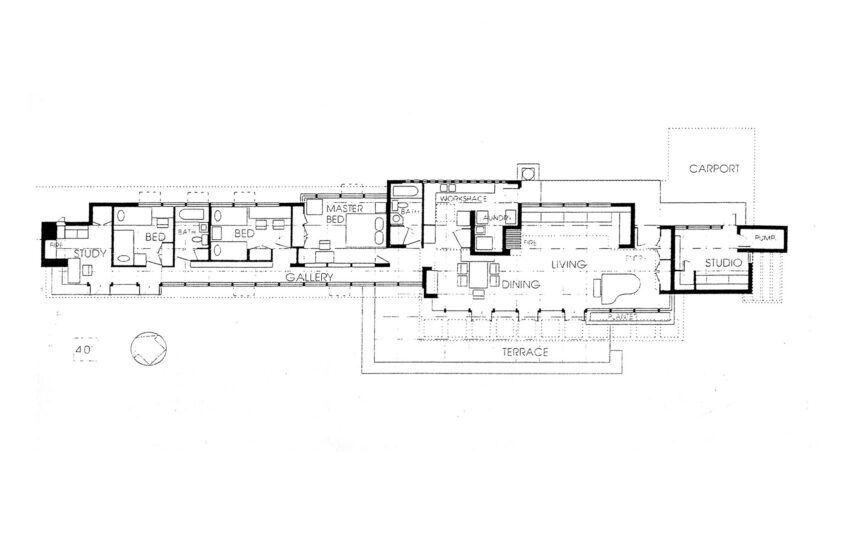 Pratt House Frank LLoyd Wright ArchEyes Michigan USA Floor Plan