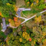 Pratt House Frank LLoyd Wright ArchEyes Michigan USA aerial view