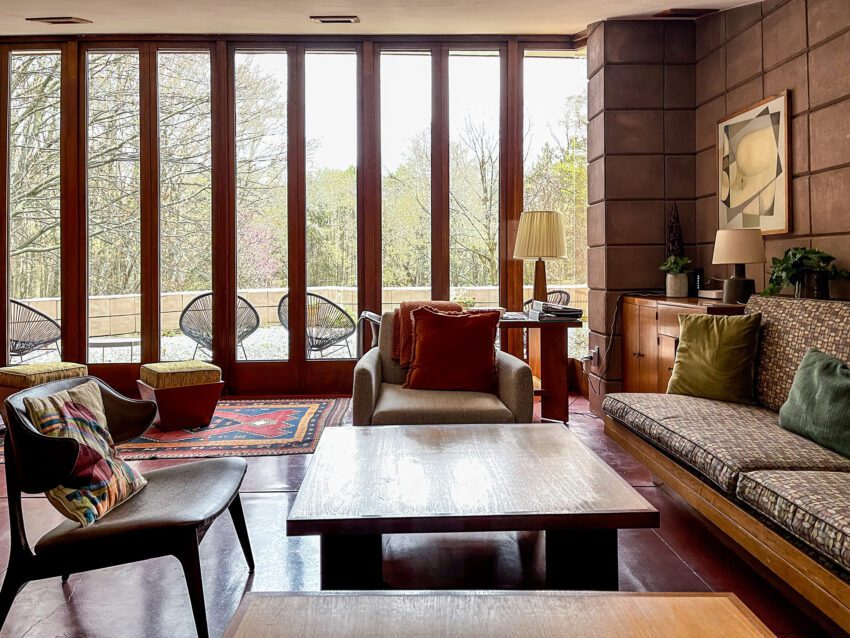 The Eppstein House Frank Lloyd Wright Usonian Vision Architecture ArchEyes Living Room