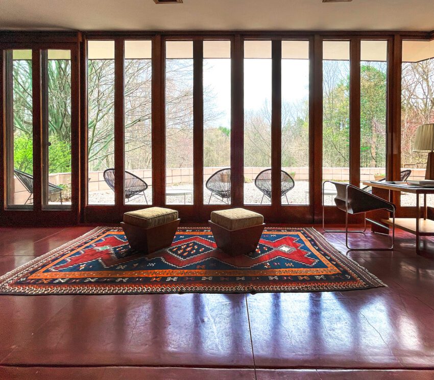 The Eppstein House Frank Lloyd Wright Usonian Vision Architecture ArchEyes living Room