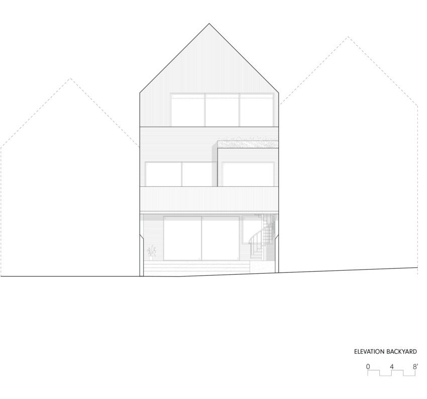 The Silver Lining House San Francisco California Mork Ulnes Architects ArchEyes Elevation backyard