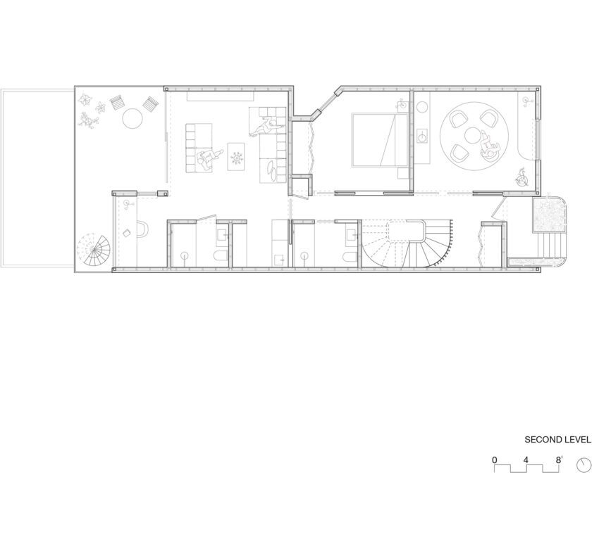 The Silver Lining House San Francisco California Mork Ulnes Architects ArchEyes Second level plan
