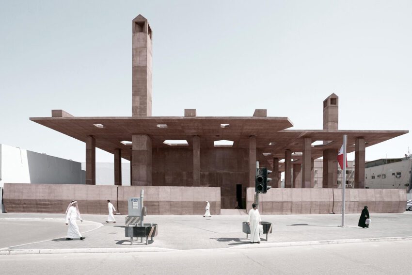 The Pearling Site Museum and Entrance by Valerio Olgiati ArchEyes facade