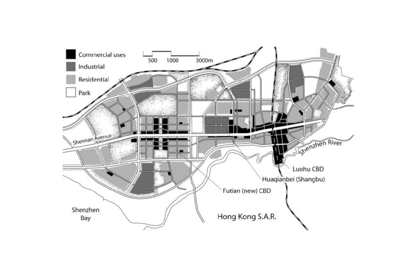 A fragment of the second Shenzhen Master Plan adapted from the published plan