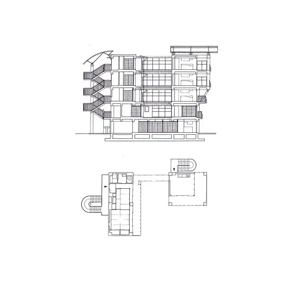 Hotakubo Housing Complex by Riken Yamamoto Jacome section floor plan