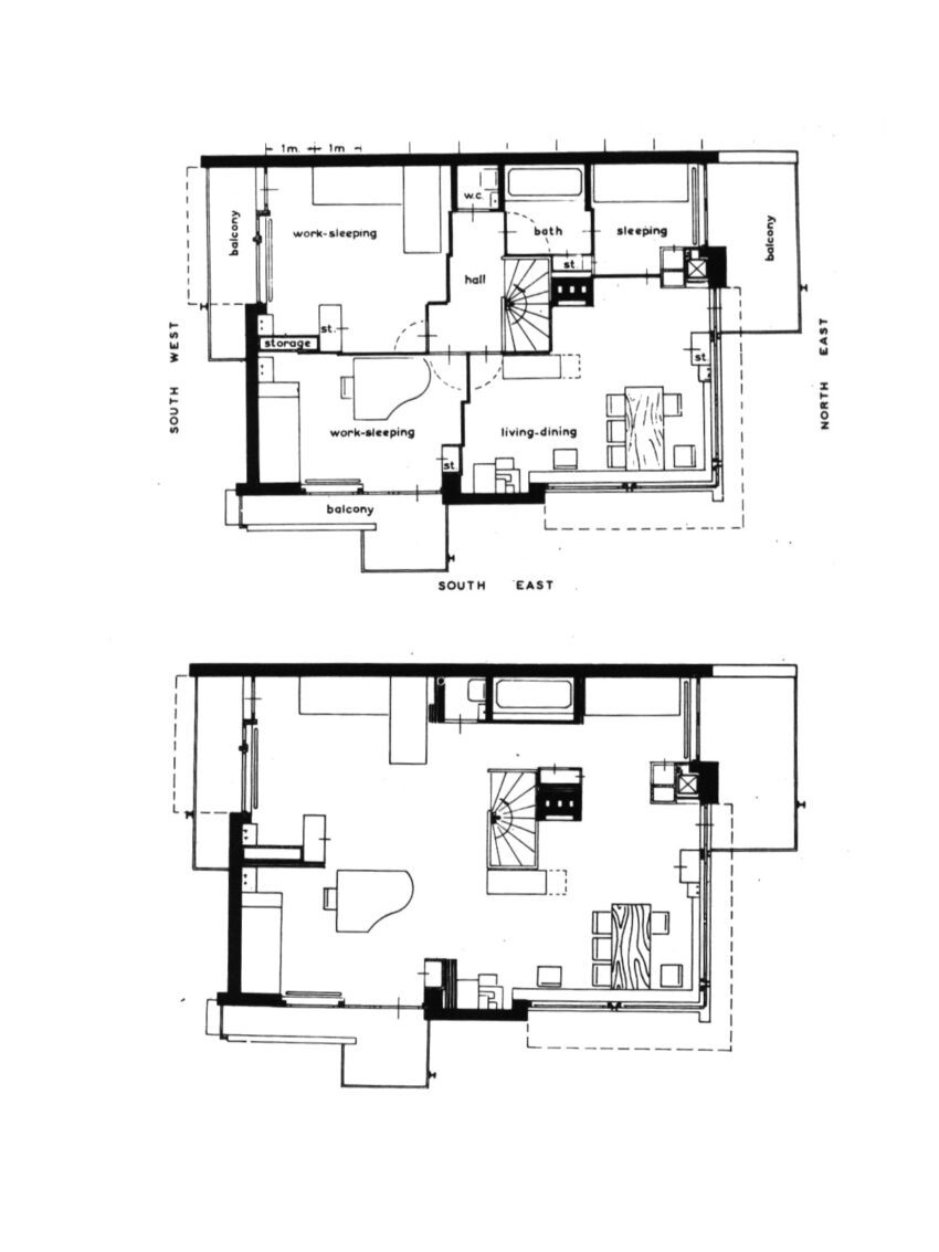 The Schroder House by Gerrit Rietveld ArchEyes plans