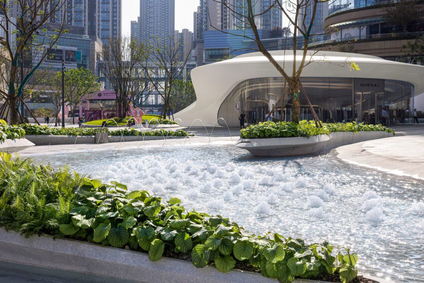 Chengdu MixC Public Plaza Renovation by Zaha Hadid and FLO Landscape Design MixC Life Style