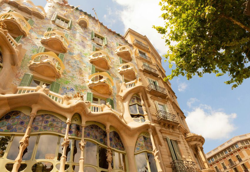Casa Batlló in Barcelona Facade by Antoni Gaudi