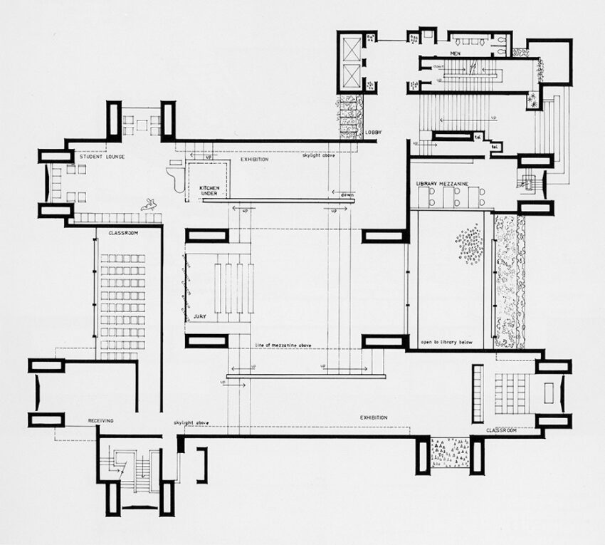 Yale School of Architecture Building by Paul Rudolph plan