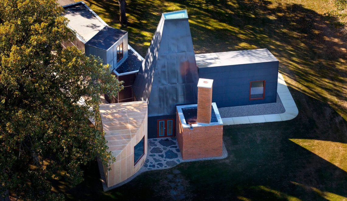 Aerial Sun The Winton Guest House by Frank Gehry Photo courtesy of University of Saint Thomas