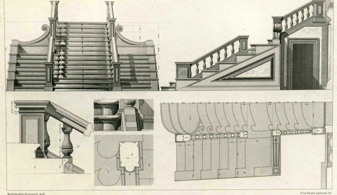 Stairs Laurentian Library Michelangelo Mannerist Architecture